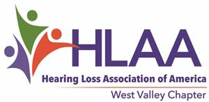 A logo for the hearing loss association of west valley.